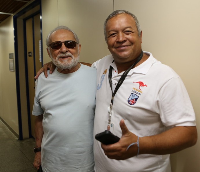 Othon Bastos e Marcelo Polaco: amizade 'Além do Tempo' (Foto: Carol Caminha/Gshow)