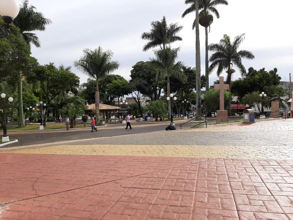 Praça Anchieta em Itapeva (SP) — Foto: Caio Nogueira/TV TEM