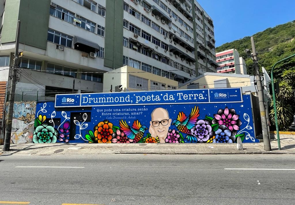 O novo mural do Espaço Cultural Municipal Sérgio Porto