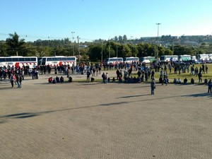 Segundo organizadores, 7 mil pessoas protestaram no Parque das Águas (Foto: Fernando Bellon/TV TEM)