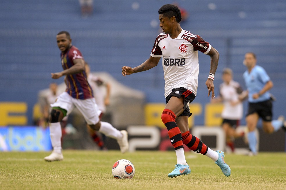 Bruno Henrique na partida contra o Madureira — Foto: Marcelo Cortes/Flamengo