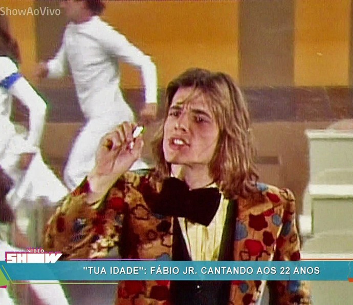Aos 22 anos, Fábio Jr. exibia as madeixas loiras (Foto: TV Globo)
