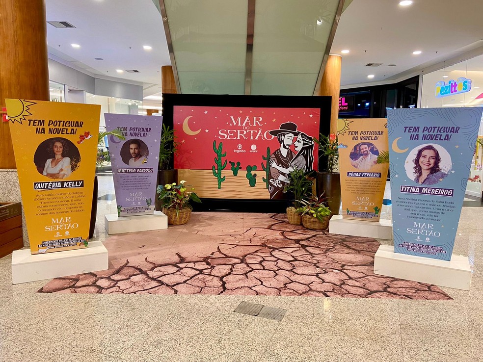 Inter TV Cabugi realiza ação de lançamento da novela Mar do Sertão, nova trama das 6 na Globo — Foto: Divulgação