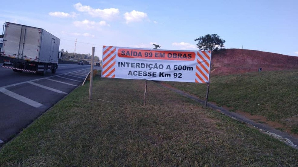 Acesso a Pinda pelo km 99 da Dutra ficar&aacute; interditado entre 13 e 17 de julho &mdash; Foto: Divulga&ccedil;&atilde;o / Prefeitura Pindamonhangaba