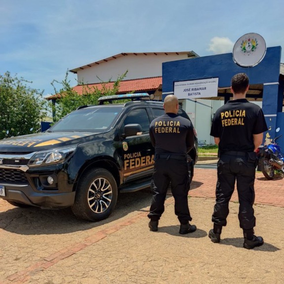 Operação da Polícia Federal realizou prisões durante o ENEM — Foto: Divulgação/PF