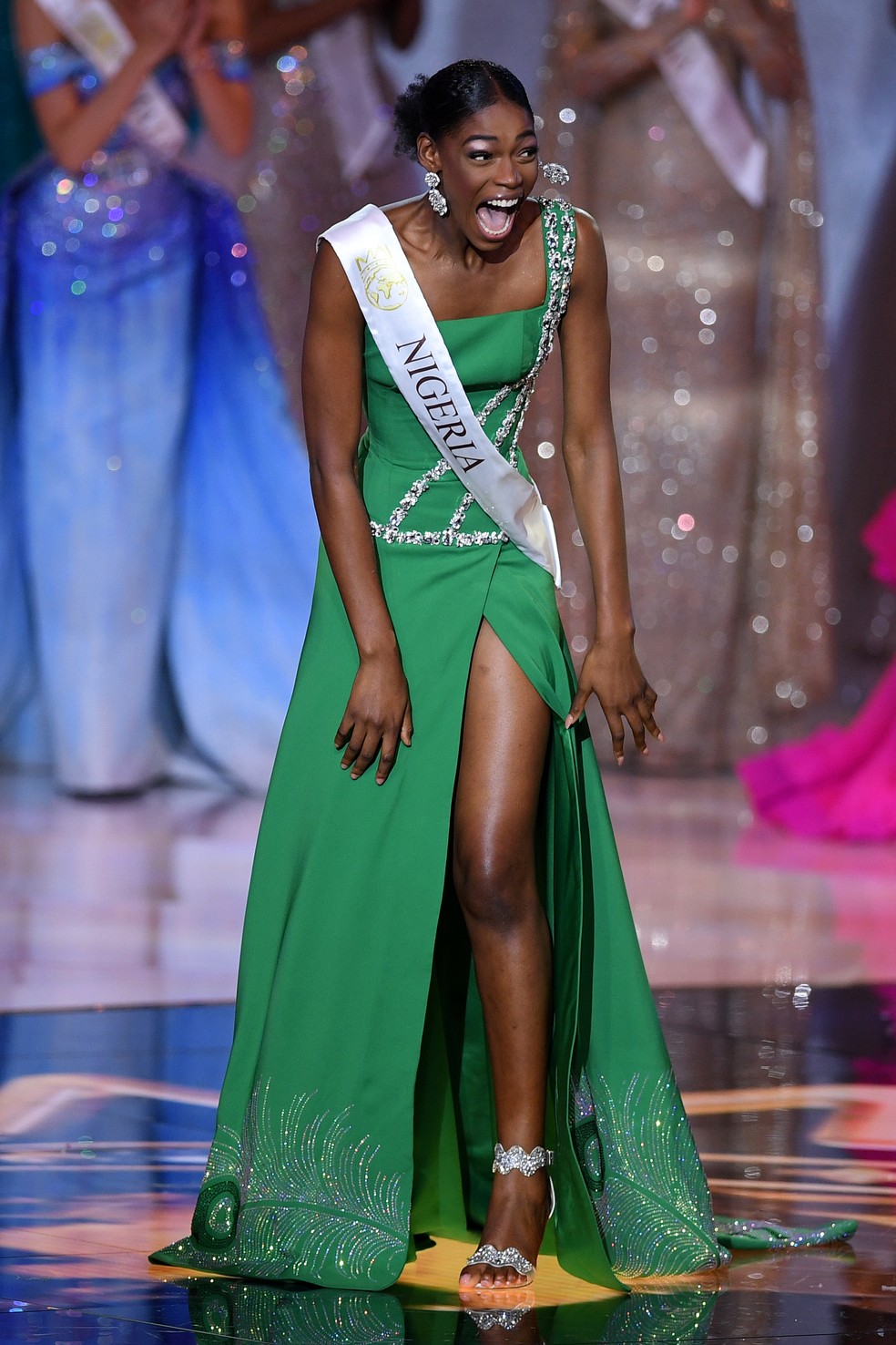 Nyekachi Douglas, representante da Nigéria no Miss Mundo — Foto: DANIEL LEAL-OLIVAS / AFP