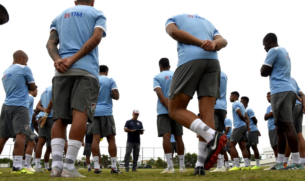 Marcelo Oliveira em treino do Fluminense na semana passada — Foto: Mailson Santana