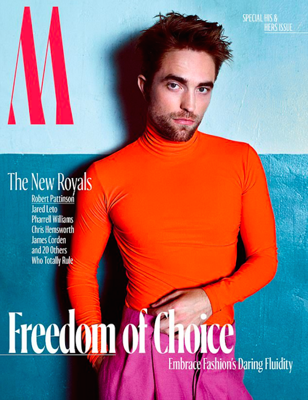 O ator Robert Pattinson na capa da revista W (Foto: Divulgação)