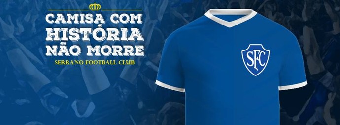 Serrano - Camisa com História não morre (Foto: Reprodução/Facebook)