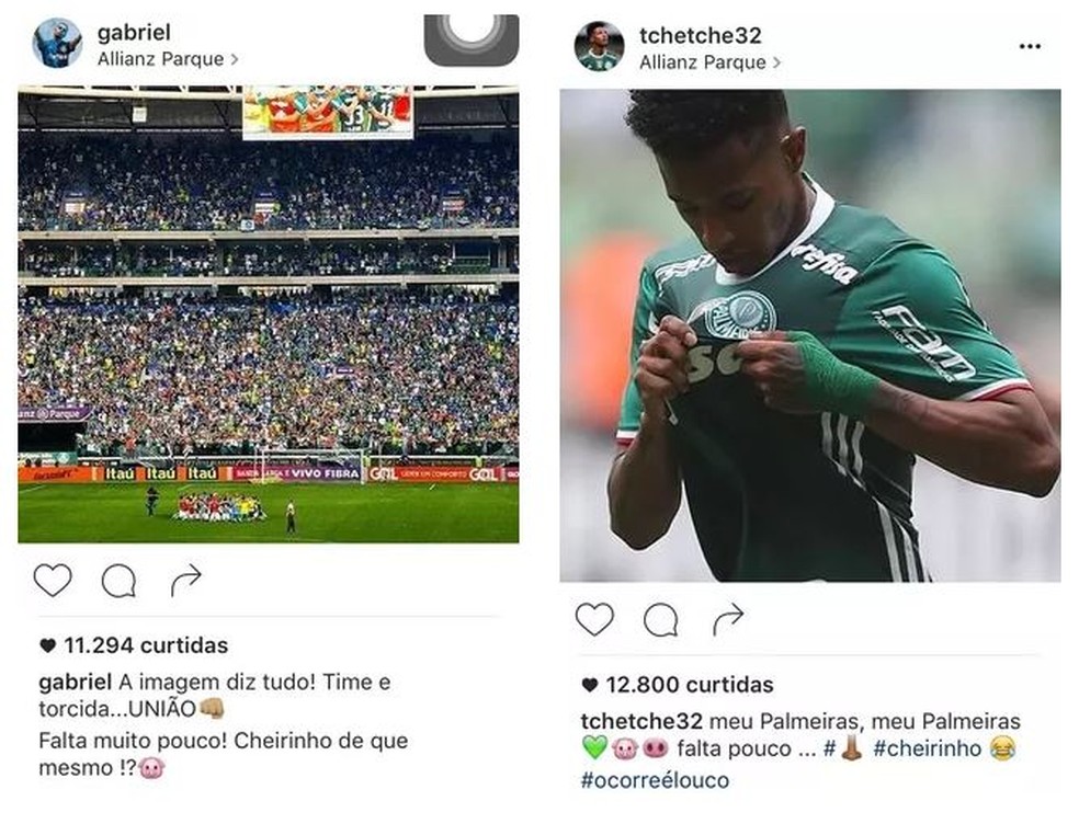 Gabrie e, Tchê Tchê tiraram sarro do Flamengo em 2016 — Foto: Reprodução / Instagram
