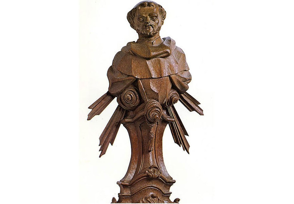 Busto de São Boaventura, escultura em cedro do mestre Aleijadinho, vai retornar para Ouro Preto. — Foto: TJMG/Divulgação
