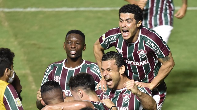 Fluminense comemora gol de Fred