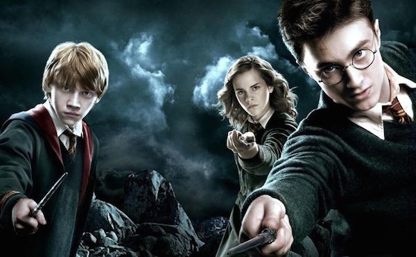 Harry Potter, Rony e Hermione com suas varinhas (Foto: Reprodução)