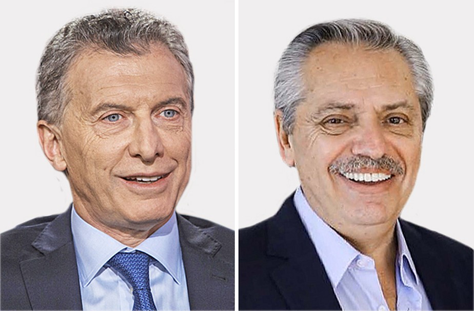 Os pré-candidatos à Presidência da Argentina Maurcio Macri e Alberto Fernández