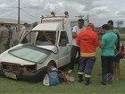 Ambulância capota e deixa grávida ferida em Paragominas, no Pará