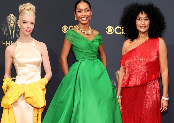 Emmy Awards 2021: Anya Taylor-Joy,  Yara Shahidi e Tracee Ellis Ross (Foto: Getty Images)