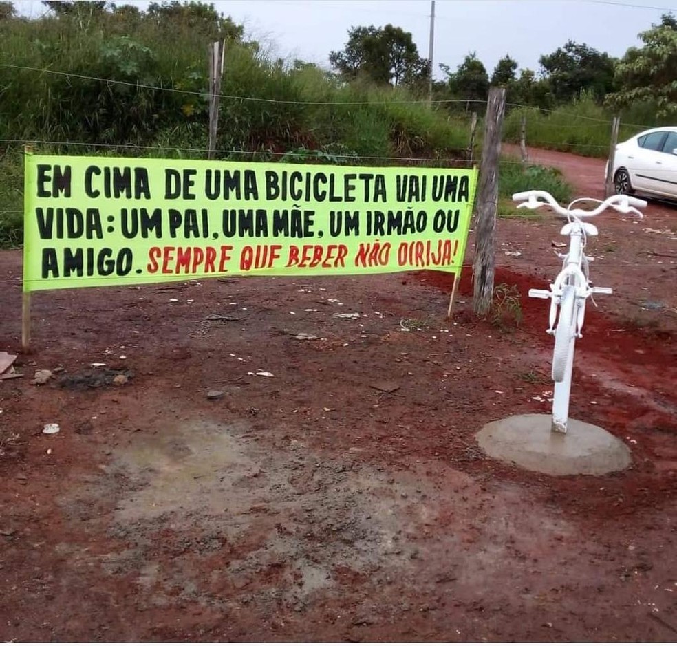 Vitória de Oliveira, de 4 anos, recebe homenagem na DF-130 — Foto: Arquivo pessoal