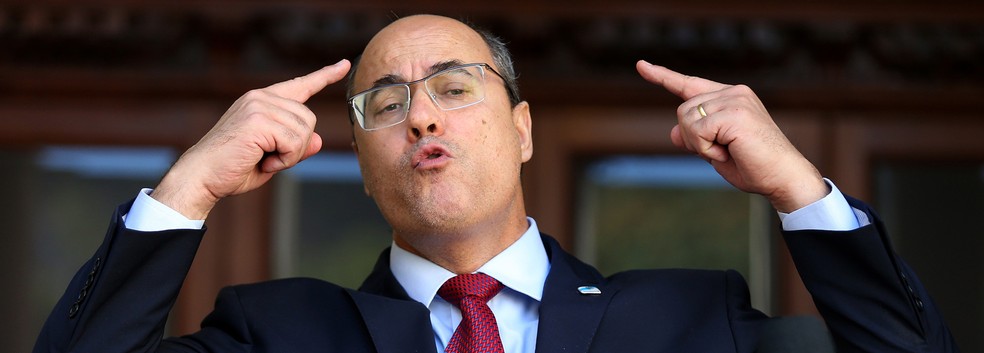 Witzel se defende das acusações de corrupção após ser afastado do cargo pelo STJ — Foto: Wilton Junior/Estadão Conteúdo