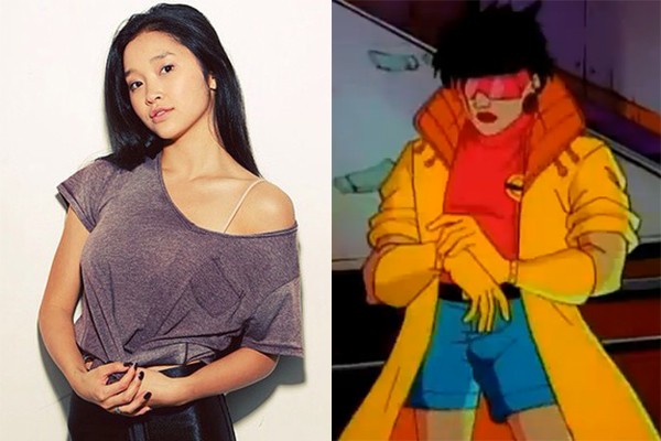 Lana Condor e Jubileu, com visual de 'X-Men - A Série Animada', dos anos 90 (Foto: Getty Images/YouTube)