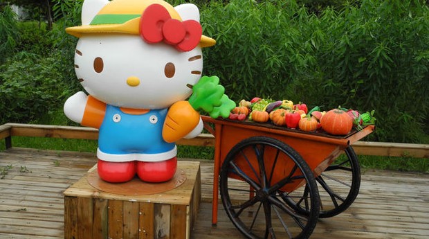 Hello Kitty atrai até mil visitantes diários à fazenda orgânica (Foto: Divulgação)
