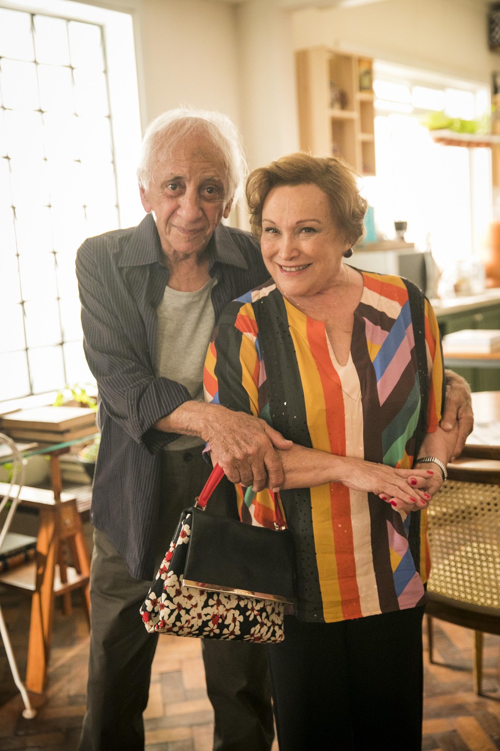 Flavio Migliaccio e Nicette Bruno em 'Malhação: Vidas Brasileiras' — Foto: Globo/João Miguel Júnior