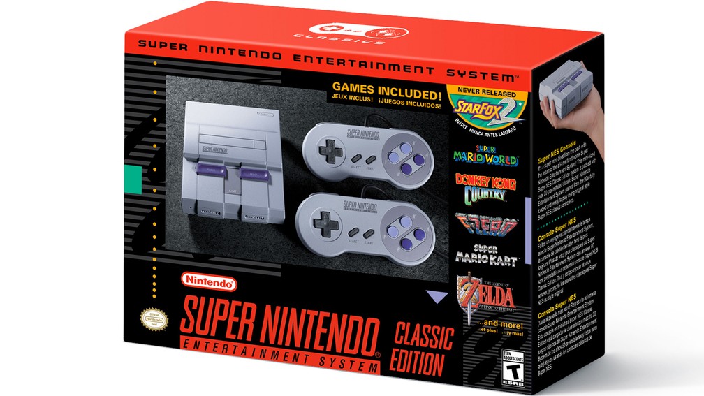 Super Nintendo Classic Edition é nova versão do console da Nintendo e vem com 21 jogos na memória — Foto: Divulgação