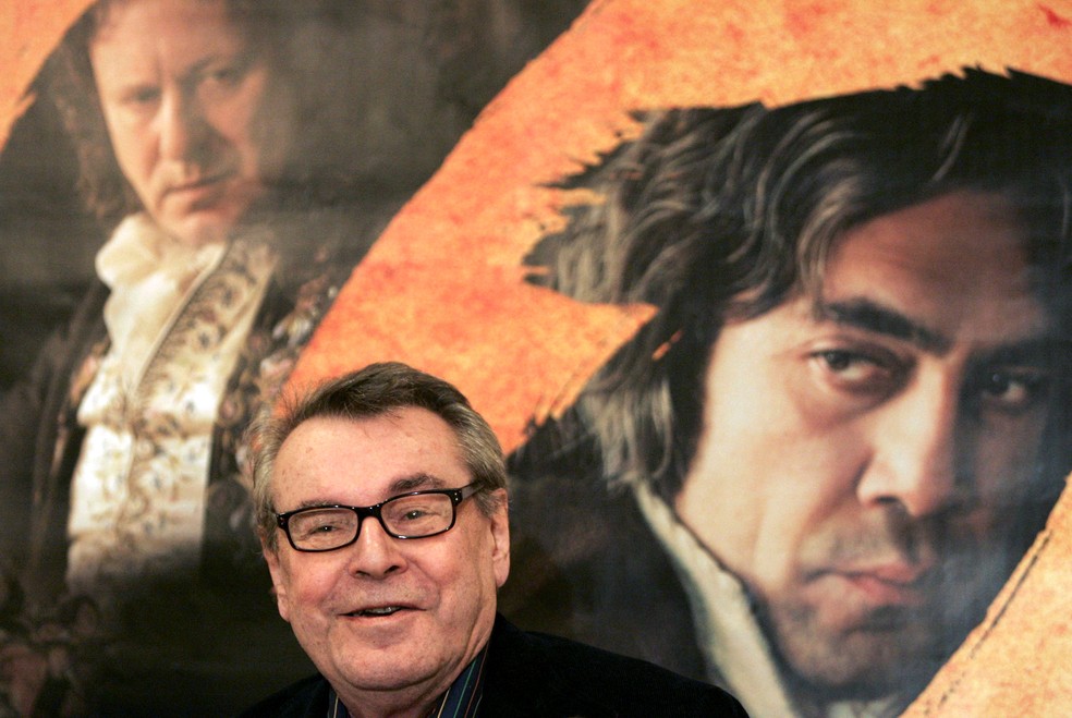 Milos Forman durante estrÃ©ia do filme "Sombras de Goya", em Praga, em 2007 (Foto: David W Cerny/ Reuters)