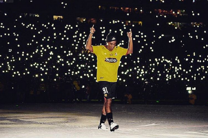 Ronaldinho Barcelona Guayaquil (Foto: Reprodução/Instagram)