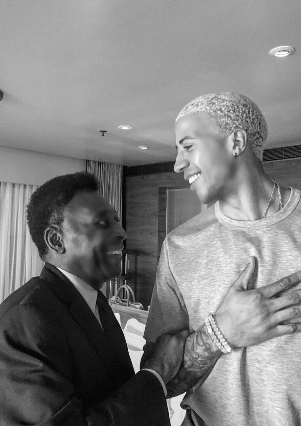 Miles Chamley-Watson conheceu Pelé quando estava no Rio de Janeiro (Foto: Instagram/Reprodução)