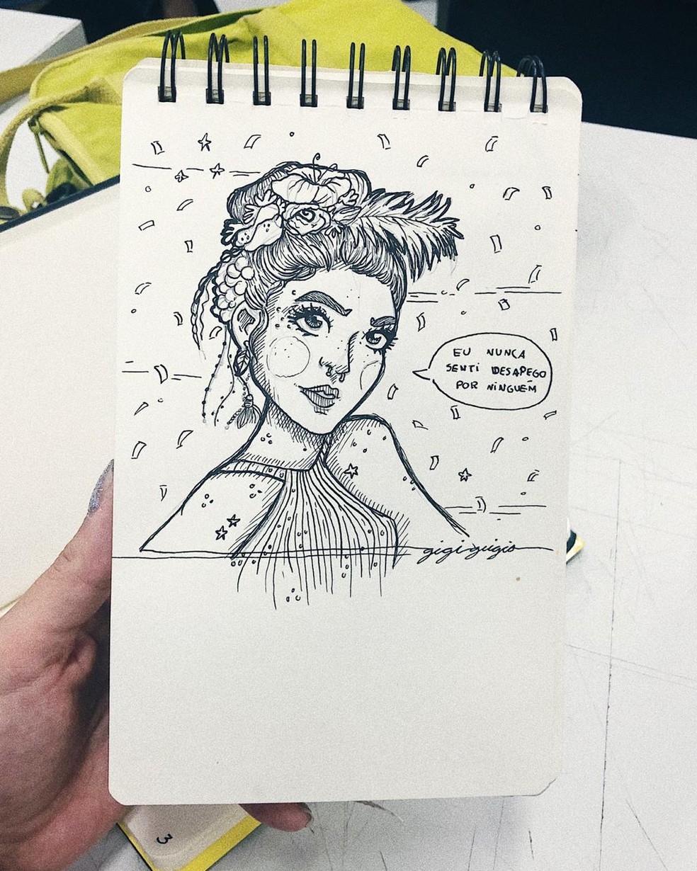 Giovanna Grigio entrega hábito de desenhar autorretratos ...