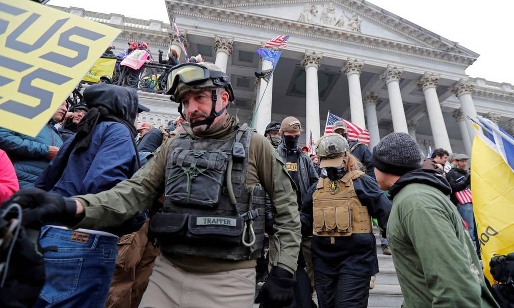 Fachada do Congresso dos EUA no dia da invasão do Capitólio, em 6 de janeiro de 2021 — Foto: Jim Bourg/Reuters/Arquivo