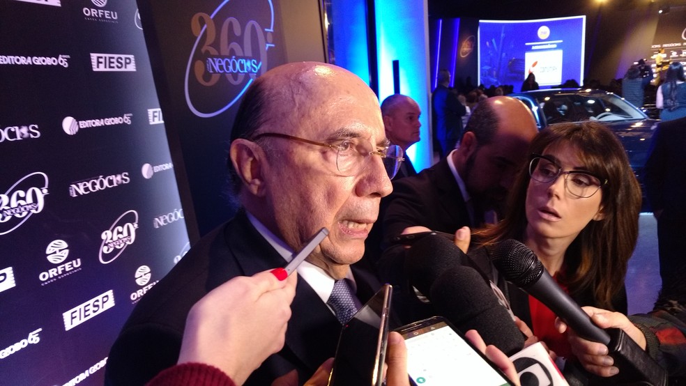 Ministro da Fazenda, Henrique Meirelles, fala a jornalistas em S&atilde;o Paulo (Foto: Karina Trevizan/G1)