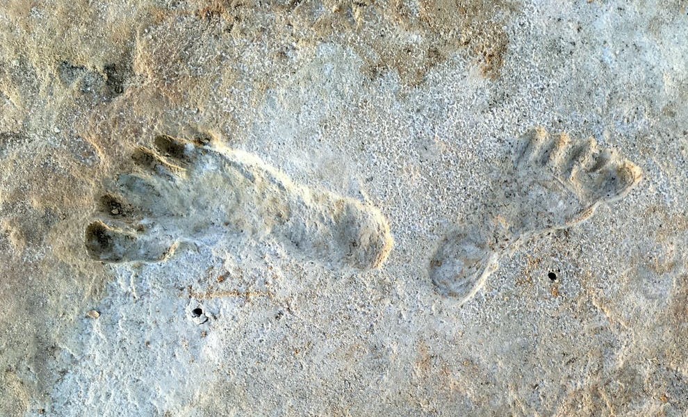 Pegadas fósseis revelam presença humana nas Américas antes do que se pensava (Foto: Matthew Robert Bennett)