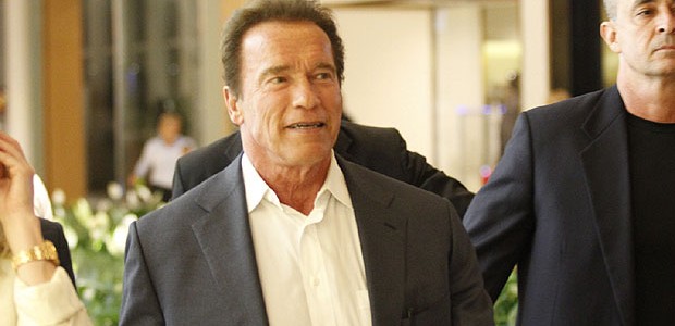 Arnold Schwarzenegger no shopping Village Mall, no Rio (Foto: Johnson Parraguez/Photorionews)