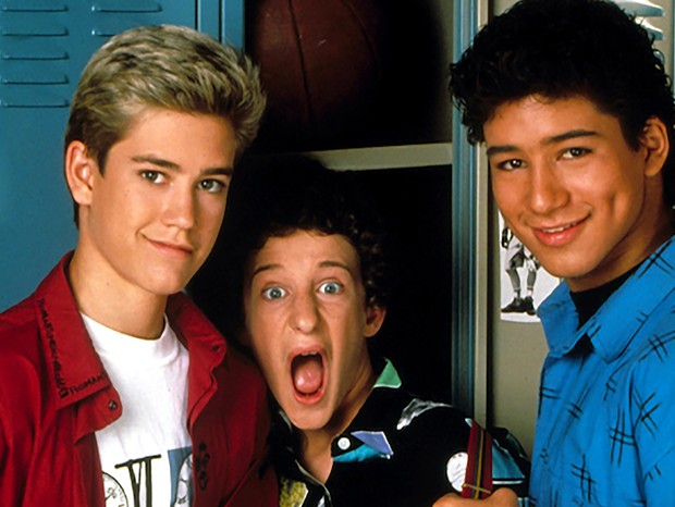 Mark-Paul Gosselaar, Dustin Diamond e Mario Lopez, ex-atores de Uma Galera do Barulho (1989-2000) (Foto: Divulgação)