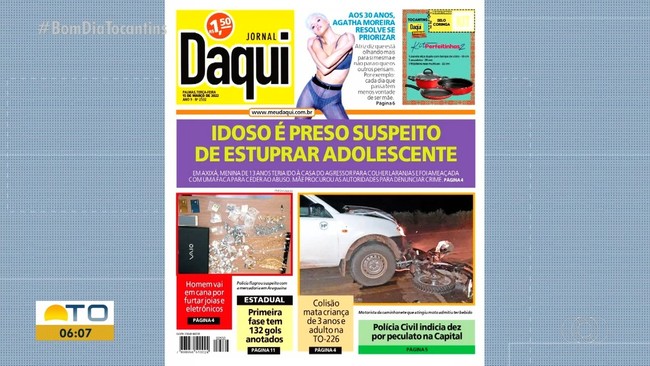 Jornal Daqui: Idoso é preso suspeito de estuprar adolescente