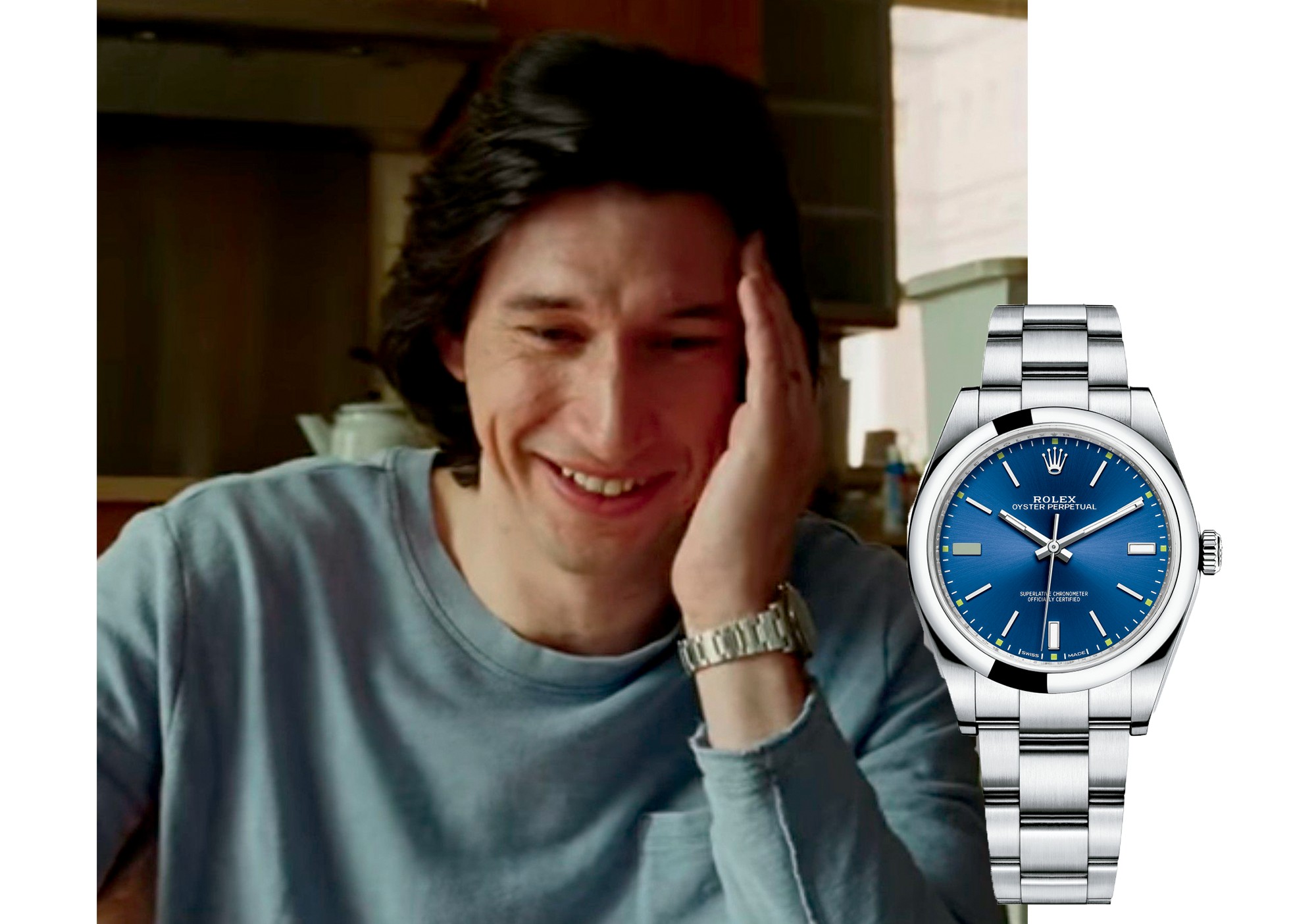 Apple watch de Laird Mayhew em Tinha que ser Ele? (Foto: reprodução e divulgação)
