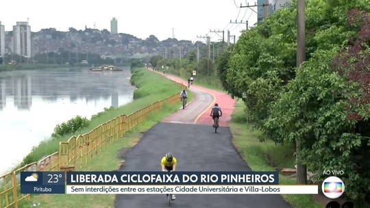 Trecho da ciclovia do Rio Pinheiros é liberado após obras