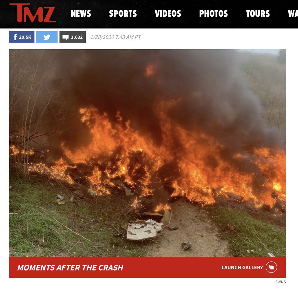 Reprodução do site da TMZ  — Foto: Reprodução