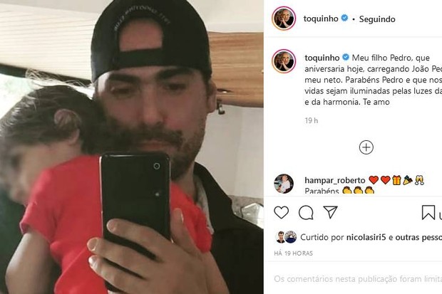 Toquinho postou foto do filho e do neto (Foto: Reprodução/Instagram)