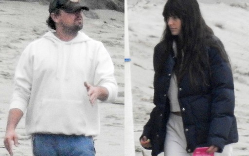 Leonardo DiCaprio é visto em cena rara com a namorada em dia de praia