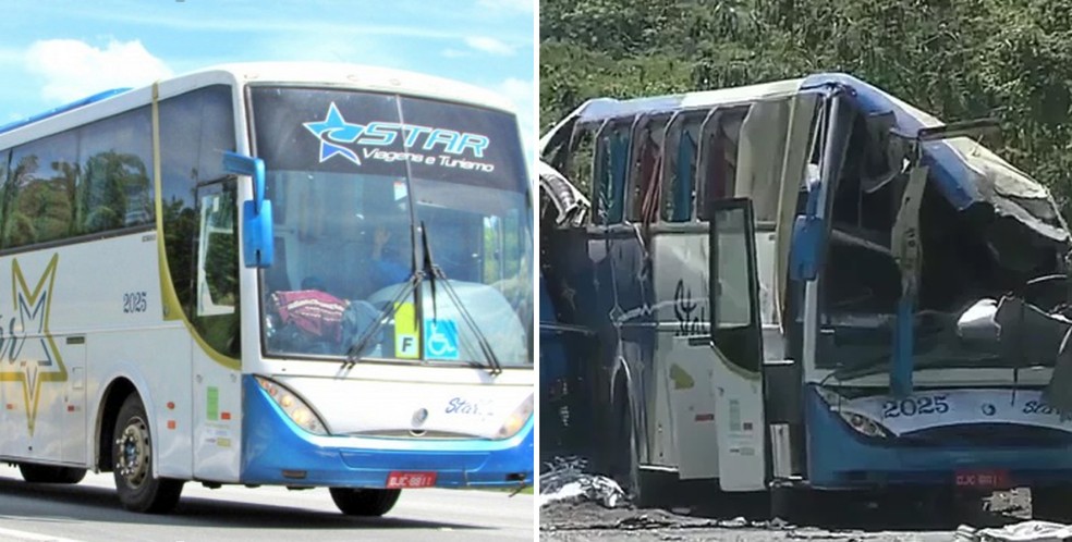 Ônibus que bateu em Taguaí não tinha autorização para rodar — Foto: Reprodução
