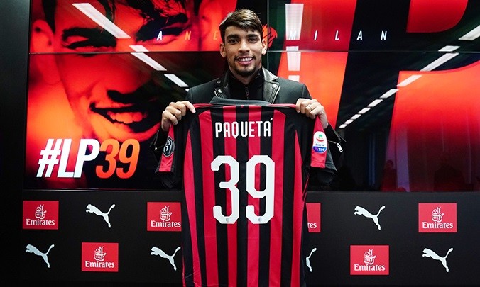 Lucas Paquetá saiu do Flamengo para o Milan por 38,4 milhões de euros — Foto: Reprodução
