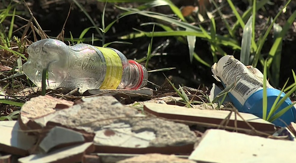 Lixo descartado da maneira incorreta pode servir de criadouro para mosquitos — Foto: Reprodução EPTV