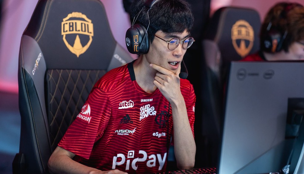 Shrimp, jogador de League of Legends do Flamengo, no CBLoL — Foto: Riot Games
