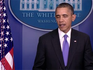 O presidente dos EUA, Barack Obama, fala na Casa Branca nesta quarta-feira (16) (Foto: Reprodução)