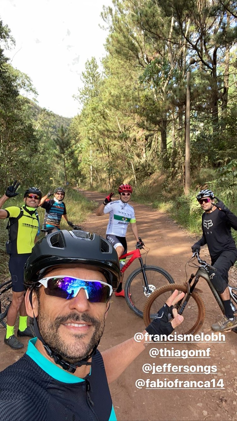 Fred j&aacute; voltou a pedalar &mdash; Foto: Reprodu&ccedil;&atilde;o