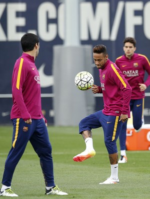 Neymar no treino do Barcelona (Foto: Reuters)