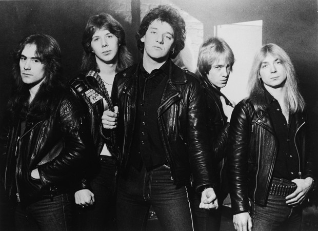 Steve Harris, Clive Burr, Paul DiAnno, Adrian Smith e Dave Murray (Foto: Getty Images)