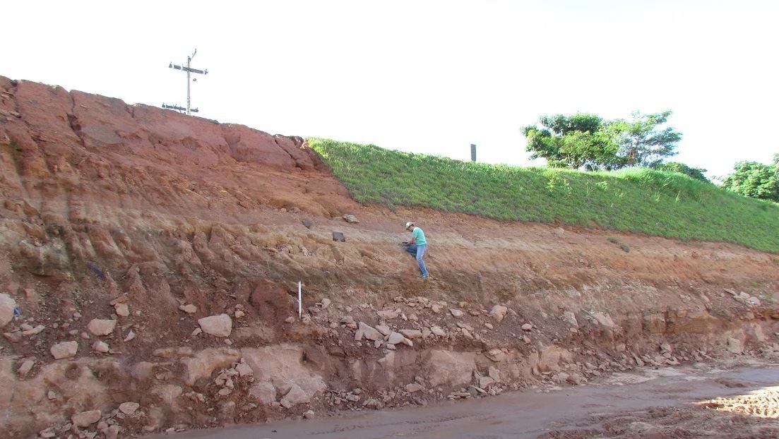 Local em Catanduva (SP) onde rã foi escavada (Foto: Divulgação/Reprodução CTyS)